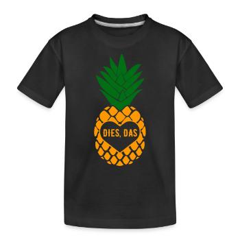dies das Ananas lustiger Spruch - Kinder Premium Bio T-Shirt - Schwarz - Vorne