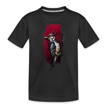 Oiseau pic vibrant - T-shirt bio Premium Enfant - noir - Devant