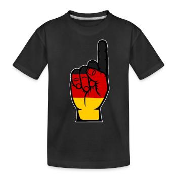 Drapeau allemand numéro 1 - T-shirt bio Premium Enfant - noir - Devant