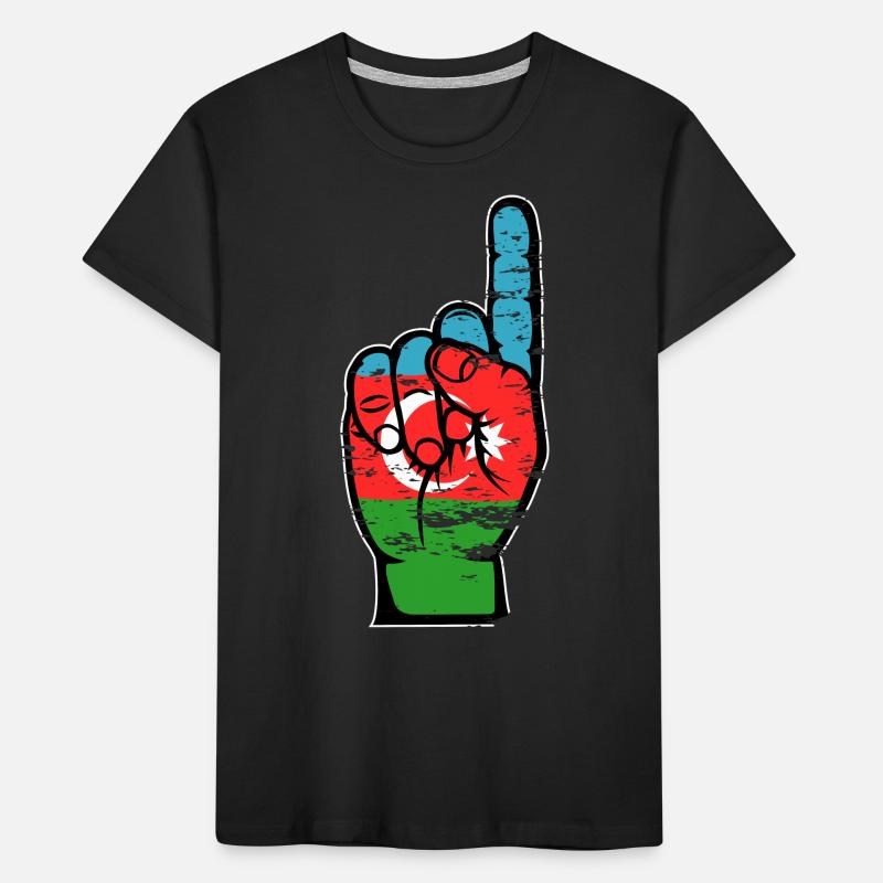 Drapeau de l’Azerbaïdjan numéro 1 utilisé T-shirt bio Premium Enfant