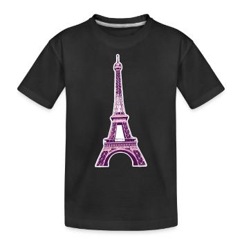 Eiffel tower #8 - Kids' Premium Organic T-Shirt - black - Front