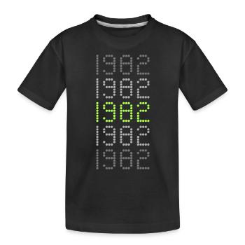 1982 - Kinder Premium Bio T-Shirt - Schwarz - Vorne