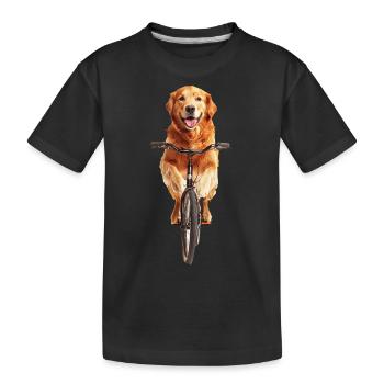 Golden Retriever - Kinder Premium Bio T-Shirt - Schwarz - Vorne