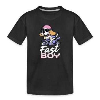 Fast Boy Beagle Dog Cadeau Rétro Fast Boy - T-shirt bio Premium Enfant - noir - Devant