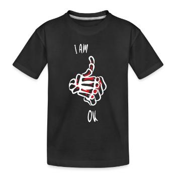 Ich bin Ok - Kinder Premium Bio T-Shirt - Schwarz - Vorne