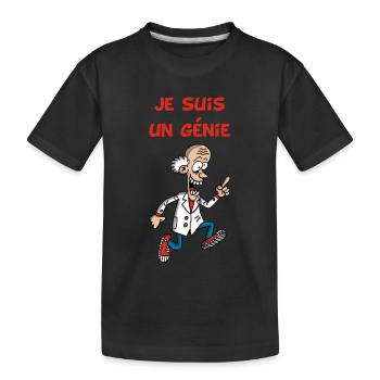 Je suis un génie - T-shirt bio Premium Enfant - noir - Devant