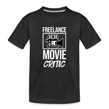 Films, Cineaste, Cinéma, Déclaration, Soirée cinéma, Caméra - T-shirt bio Premium Enfant - noir - Devant