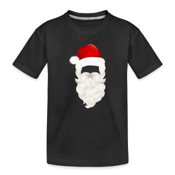 Santa Claus Santa Claus Beard and Hat - Kids' Premium Organic T-Shirt - black - Front