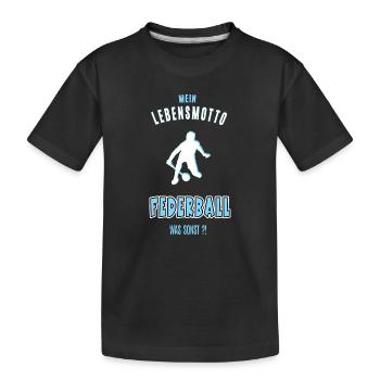 Federball Spieler Bester Federballer Geburtstag - Kinder Premium Bio T-Shirt - Schwarz - Vorne