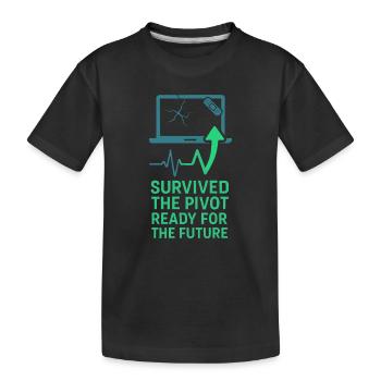 Startup Founder Survivor Burnout Recover - Kids' Premium Organic T-Shirt - black - Front
