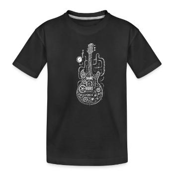 steampunk industrial steampunk Guitar  - Kids' Premium Organic T-Shirt - black - Front