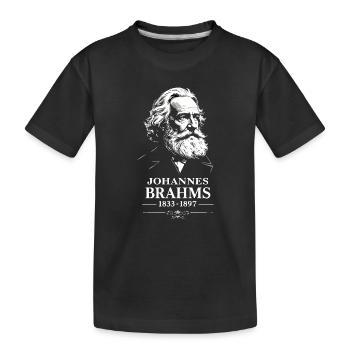 Johannes Brahms Komponist Dirigent Pianist - Kinder Premium Bio T-Shirt - Schwarz - Vorne