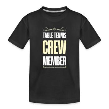 Table Tennis Crew - Kinder Premium Bio T-Shirt - Schwarz - Vorne