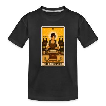 Relieur | Tarot du livre d’artisanat - T-shirt bio Premium Enfant - noir - Devant