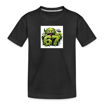 Monstre de Slime Vert 67 - T-shirt bio Premium Enfant - noir - Devant