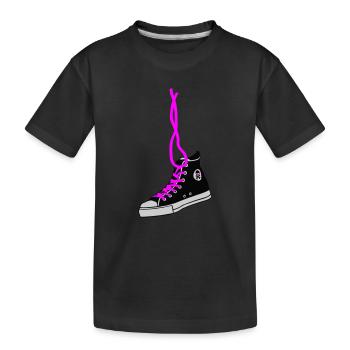 chucks - Kinder Premium Bio T-Shirt - Schwarz - Vorne