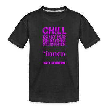 Pro Gendern Geschenkidee Feminismus Gender *innen - Kinder Premium Bio T-Shirt - Schwarz - Vorne