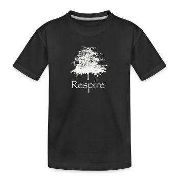 respire - nature, arbre et zen - T-shirt bio Premium Enfant - noir - Devant