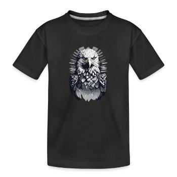 Pygargue à tête blanche - T-shirt bio Premium Enfant - noir - Devant