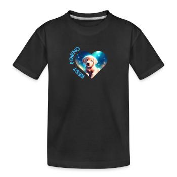 BEST FRIEND - Kinder Premium Bio T-Shirt - Schwarz - Vorne
