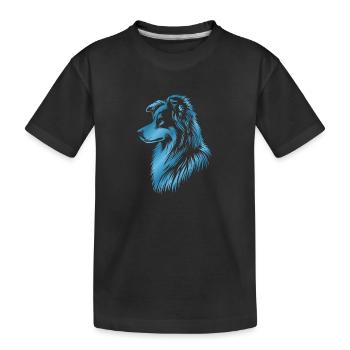 Hütehund blau - Kinder Premium Bio T-Shirt - Schwarz - Vorne