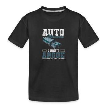 Mécanicien automobile, mécanicien, outil, amateur - T-shirt bio Premium Enfant - noir - Devant