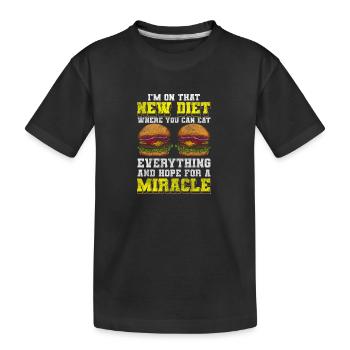 Essen Restaurant Vielesser - Kinder Premium Bio T-Shirt - Schwarz - Vorne