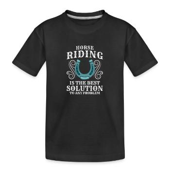 Équitation Ride Friendship Pony - T-shirt bio Premium Enfant - noir - Devant