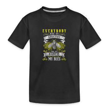 Honeybee Bumblebee Insect - Kids' Premium Organic T-Shirt - black - Front