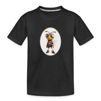Biene - Kinder Premium Bio T-Shirt - Schwarz - Vorne
