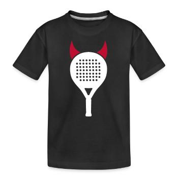 Joueur de padel Padel tennis diable femmes padel - T-shirt bio Premium Enfant - noir - Devant