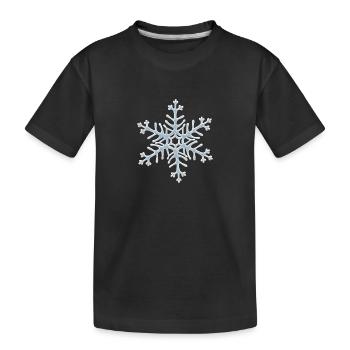 flocon de neige - T-shirt bio Premium Enfant - noir - Devant