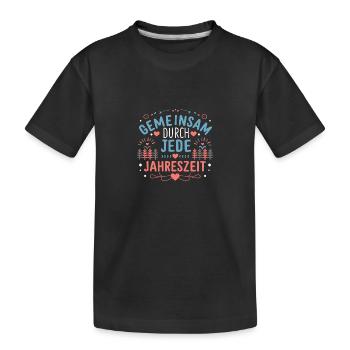 Gemeinsam durch Jahreszeiten: Schwesterherz - Kinder Premium Bio T-Shirt - Schwarz - Vorne
