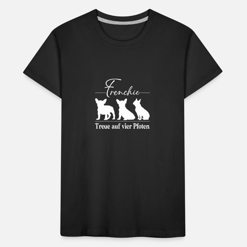 Frenchie Charakter auf vier Pfoten Kinder Premium Bio T-Shirt