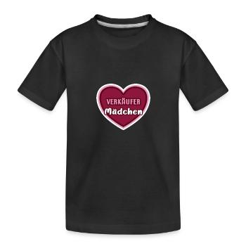 Verkäufer Mädchen Kind Verkäuferin Nachwuchs - Kinder Premium Bio T-Shirt - Schwarz - Vorne