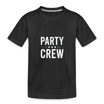 Party Crew - Kinder Premium Bio T-Shirt - Schwarz - Vorne