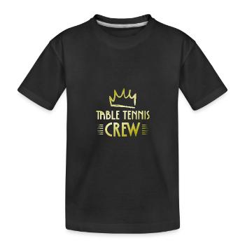 Table Tennis Crew - Kinder Premium Bio T-Shirt - Schwarz - Vorne