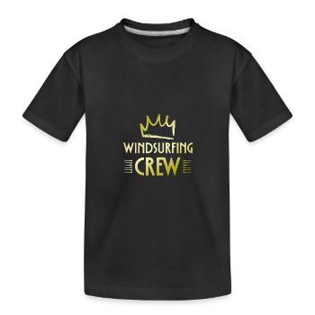 Windsurfing Crew - Kinder Premium Bio T-Shirt - Schwarz - Vorne