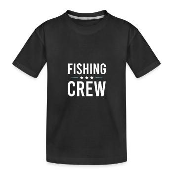 Fishing Crew - Kinder Premium Bio T-Shirt - Schwarz - Vorne