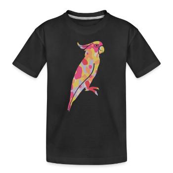 Kakadu Kakadus Kinder Frauen Mädchen Vogel Papagei - Kinder Premium Bio T-Shirt - Schwarz - Vorne