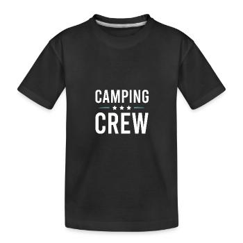 Camping Crew - Kinder Premium Bio T-Shirt - Schwarz - Vorne