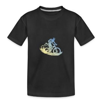Mountainbiker Mountainbike - Kinder Premium Bio T-Shirt - Schwarz - Vorne