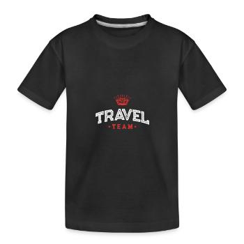 Travel Team - Kinder Premium Bio T-Shirt - Schwarz - Vorne
