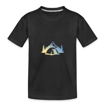 Tente de camping - T-shirt bio Premium Enfant - noir - Devant