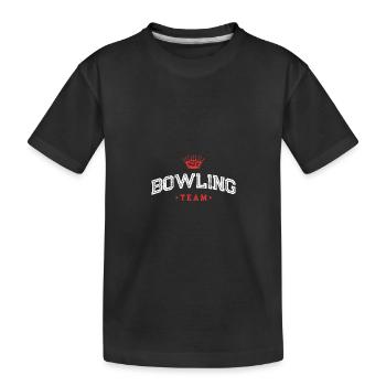 Équipe de bowling - T-shirt bio Premium Enfant - noir - Devant