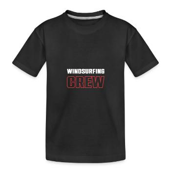 Windsurfing Crew - Kinder Premium Bio T-Shirt - Schwarz - Vorne