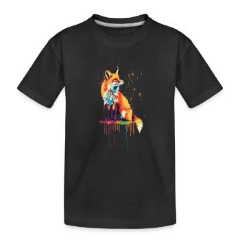 Renard roux - T-shirt bio Premium Enfant - noir - Devant