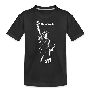 new York - Kids' Premium Organic T-Shirt - black - Front