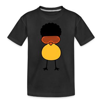 Funky Chick - Kinder Premium Bio T-Shirt - Schwarz - Vorne
