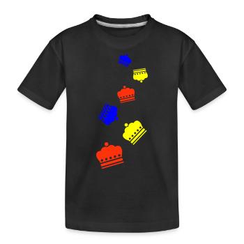 Krone icon - Kinder Premium Bio T-Shirt - Schwarz - Vorne